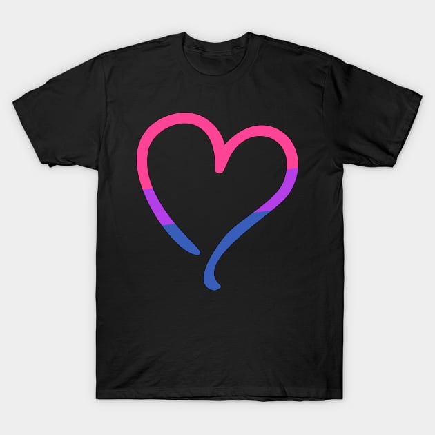 Bisexual  Pride Flag Heart T-Shirt by valentinahramov